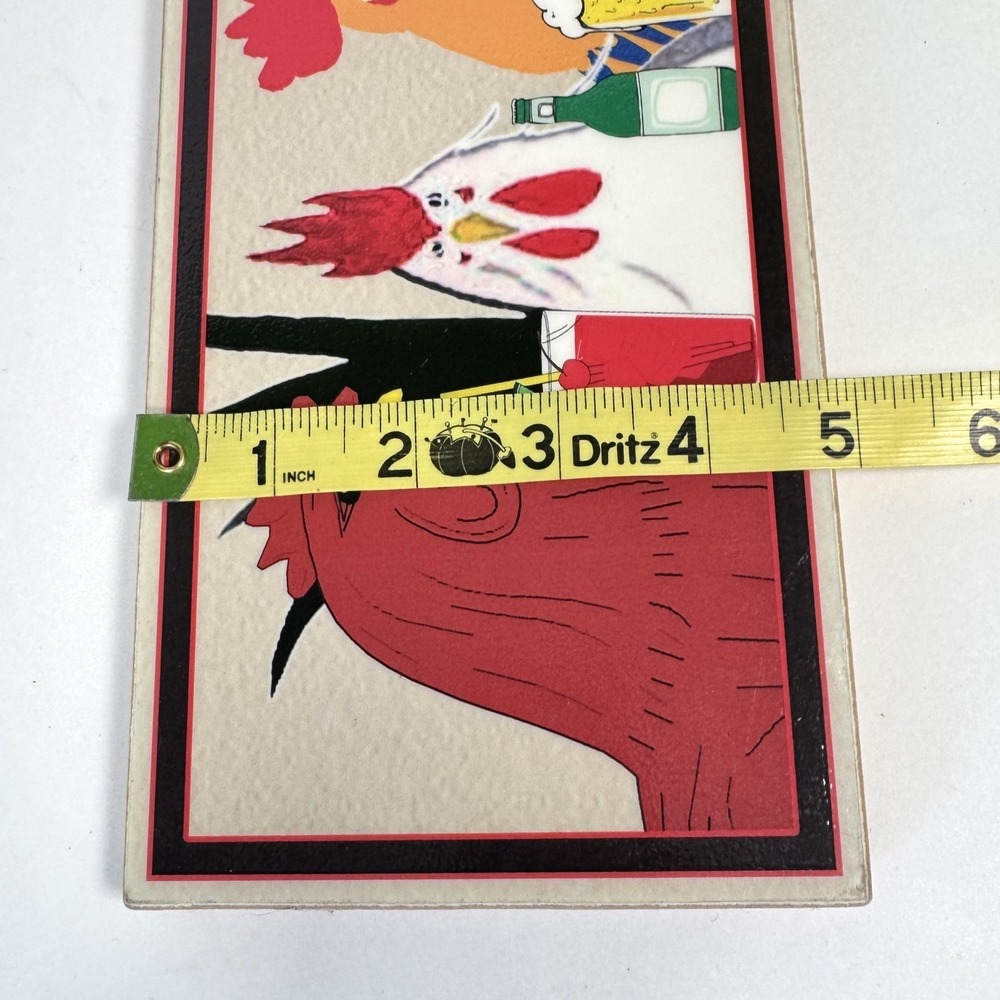 Montage Key West 2004 Bar Sign Chickens Drinks Hand Cut Embossed Glossy Signed - Picture 8 of 12